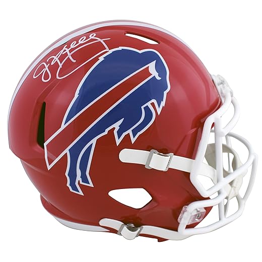 Bills Jim Kelly Authentic Signed Red TB Full Size Speed Rep Helmet BAS Witness