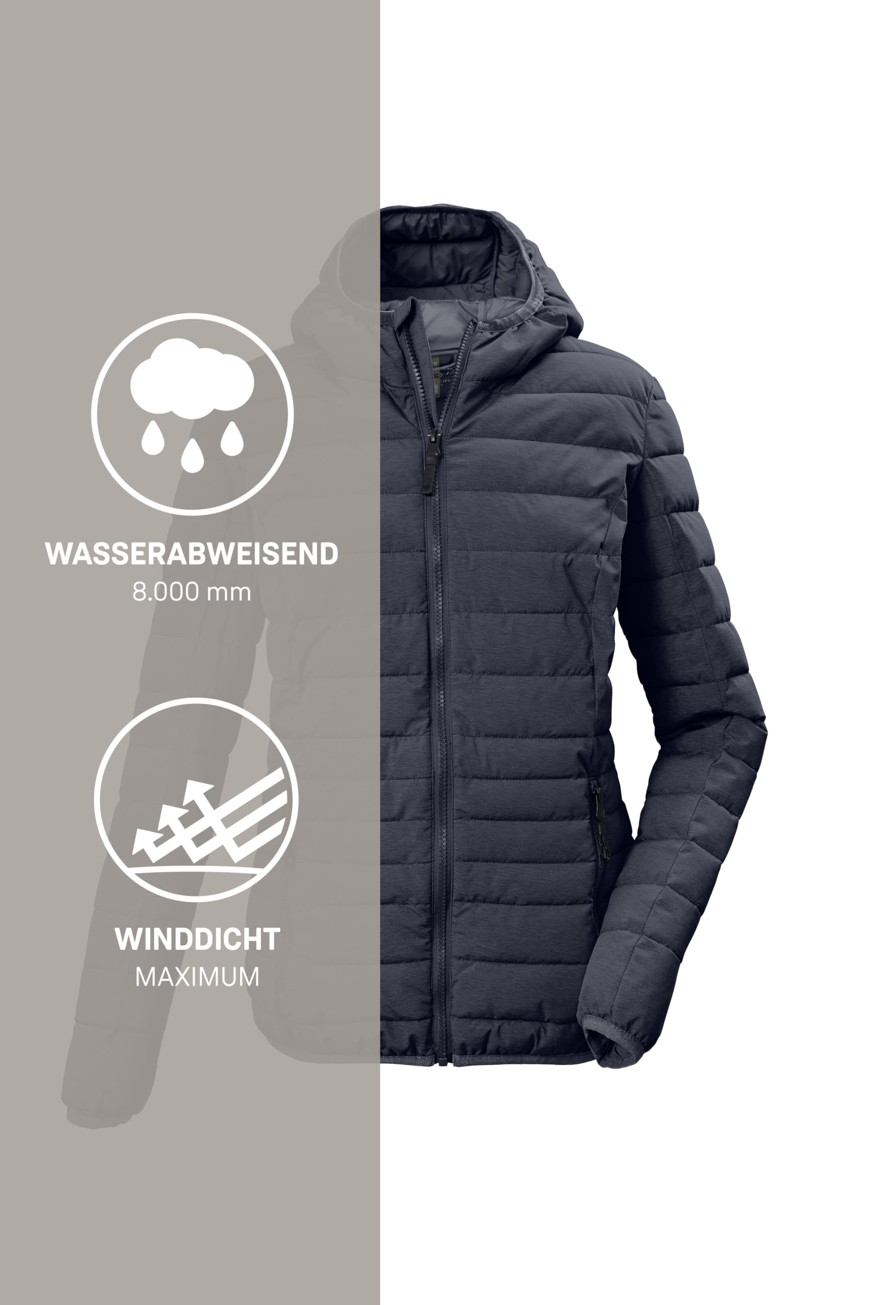 G.I.G.A. DX Damen Gw 49 Wmn Qltd Jckt Steppjacke/Funktionsjacke in Daunenoptik mit Kapuze