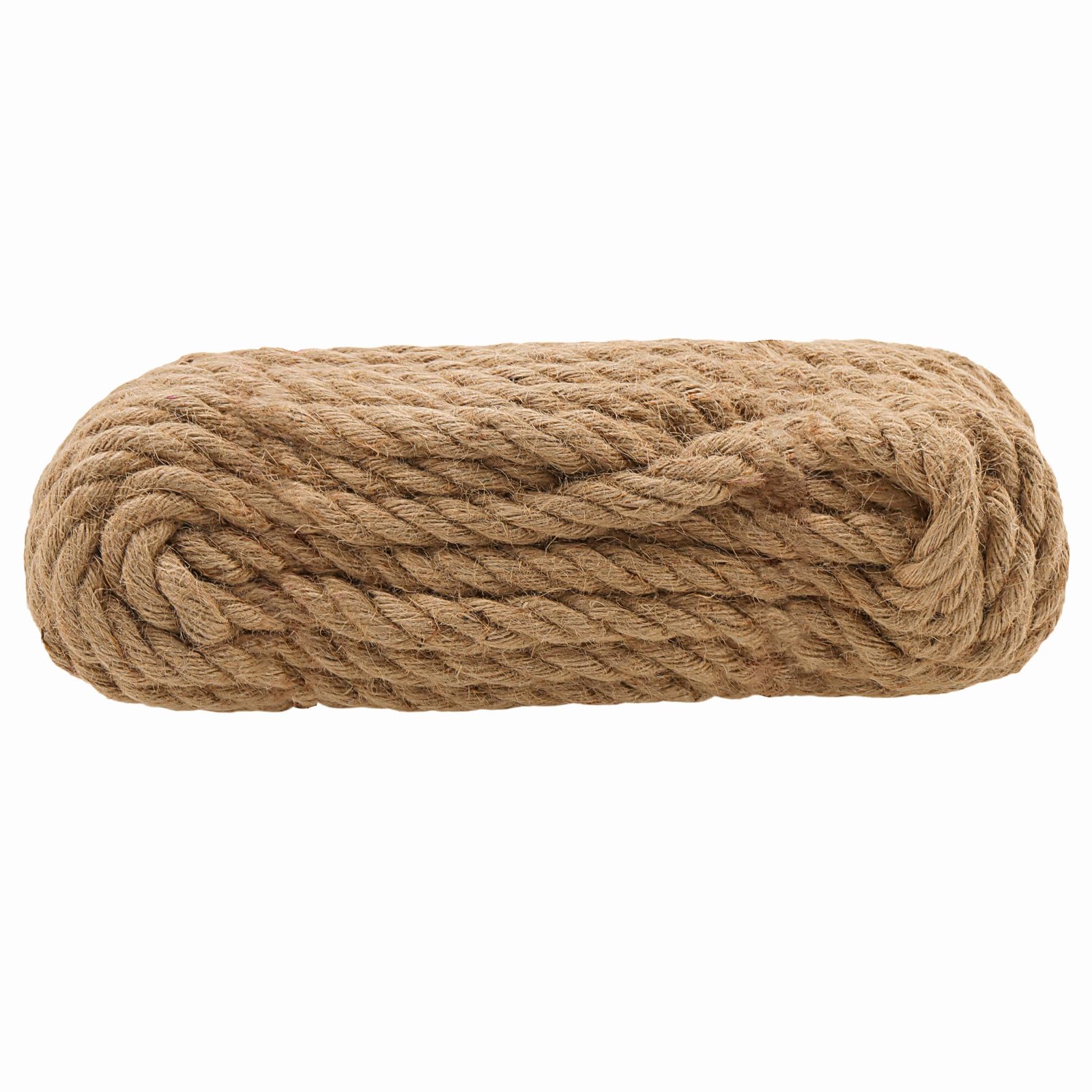 Corda di canapa spessa, 20 mm x 25 m, corda di iuta intrecciata, per impacchettare, decorare e fissare il giardinaggio