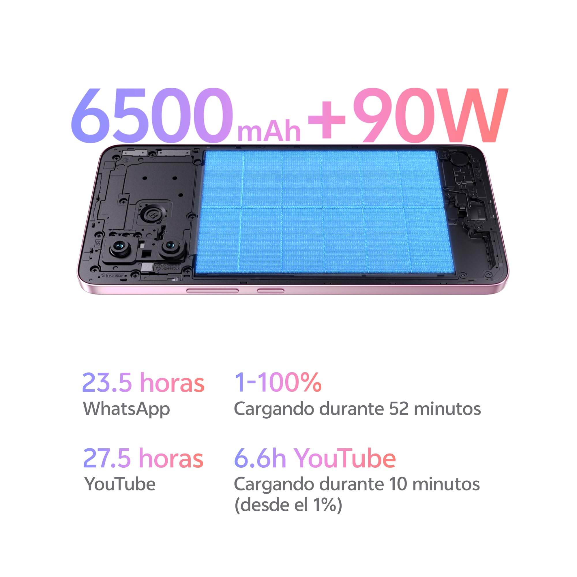 vivo V60 Lite Móvil 5G, 12+12GB RAM extendida 512GB ROM, Dimensity 7360-Turbo, Cámara 50MP, Vídeo 4K, Pantalla 6,7’’ 120 Hz AMOLED, Batería 6500 mAh, Carga rápida 90W, telefono móvil con IA, Black