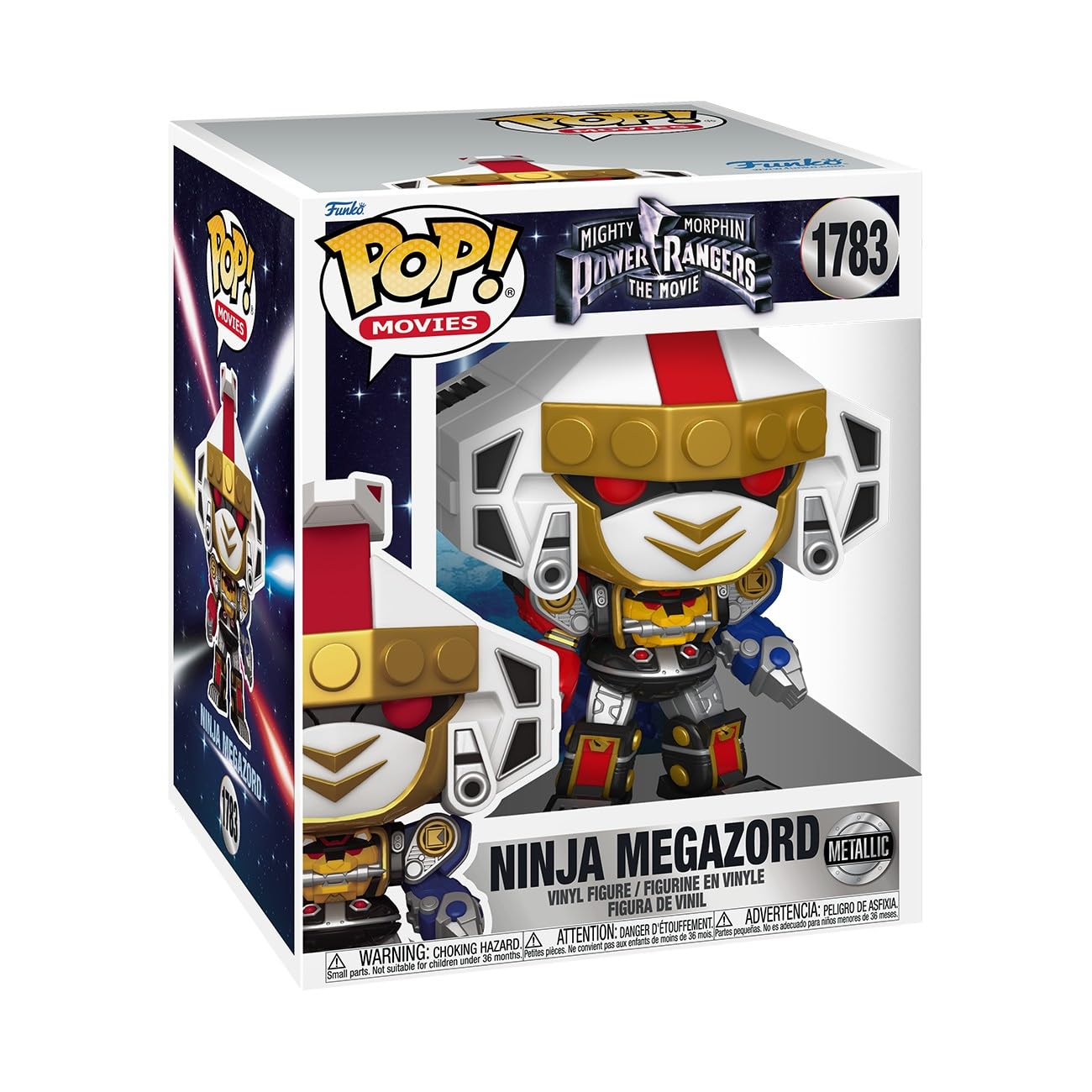 Funko POP! Super: Power Rangers Movie - Ninja Megazord (Metallic) | Offizielles Superheroes Merch - Vinyl Sammelfigur als Regal Deko - Geschenkidee zum Geburtstag für Fans und Sammler
