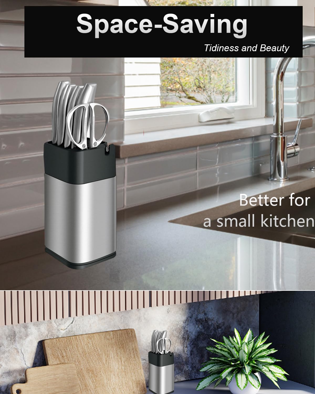 Stainless Knife Set, Kitchen Chef Knife Sets with Block — Amazon image 8