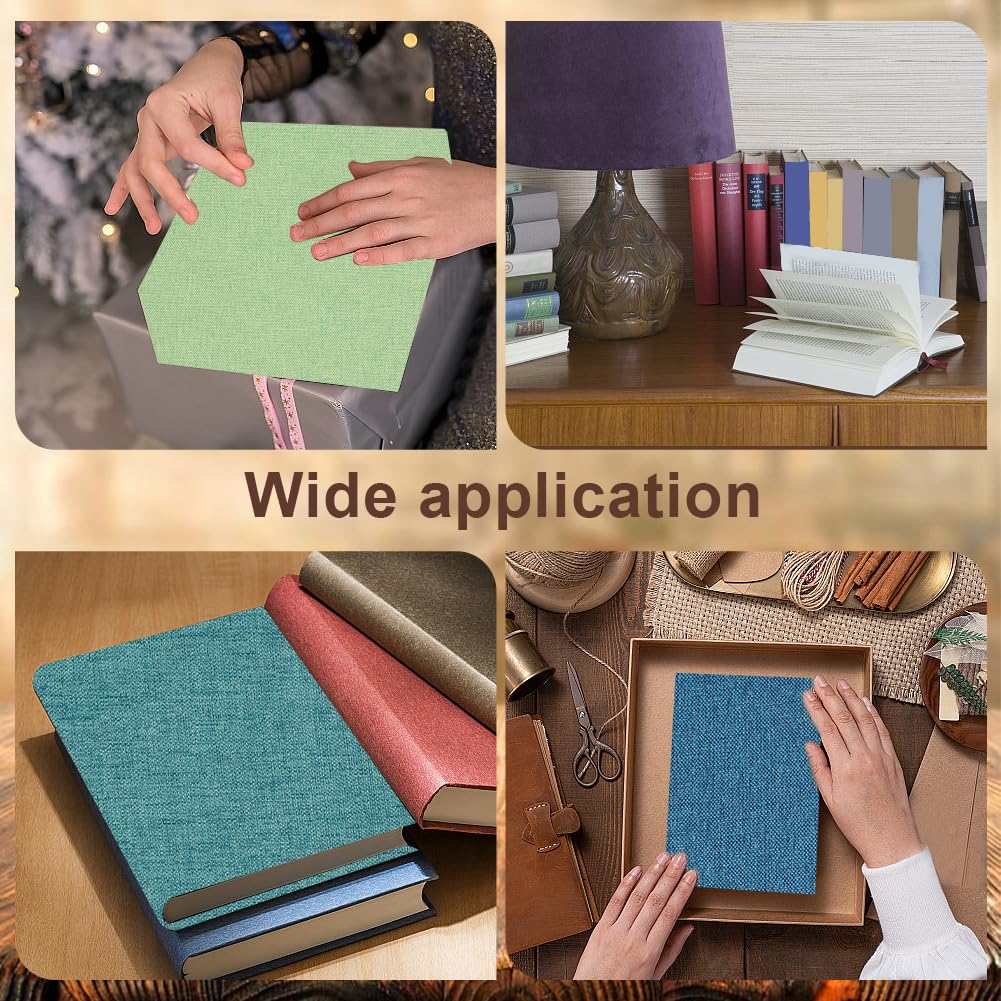 CRASPIRE 8 Fogli 13.7x11.8 Pollici Copertina per Libri in Tessuto Copertina per Quaderni Rettangolare Avvolge Libri A Mano Copertine per Libri A5-A8 Rilegatura Tessuto Scrapbooking Album Fai da Te