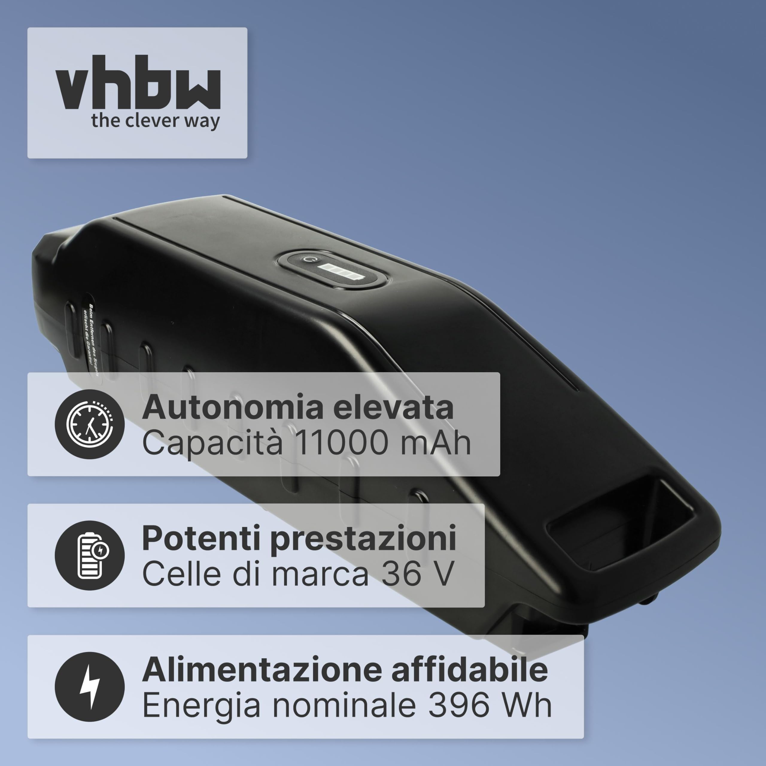 Vhbw Batterie compatible avec Panasonic Flyer T10, T10 HS, S Urban 28", S X-C 26", S XT 28" vélo
