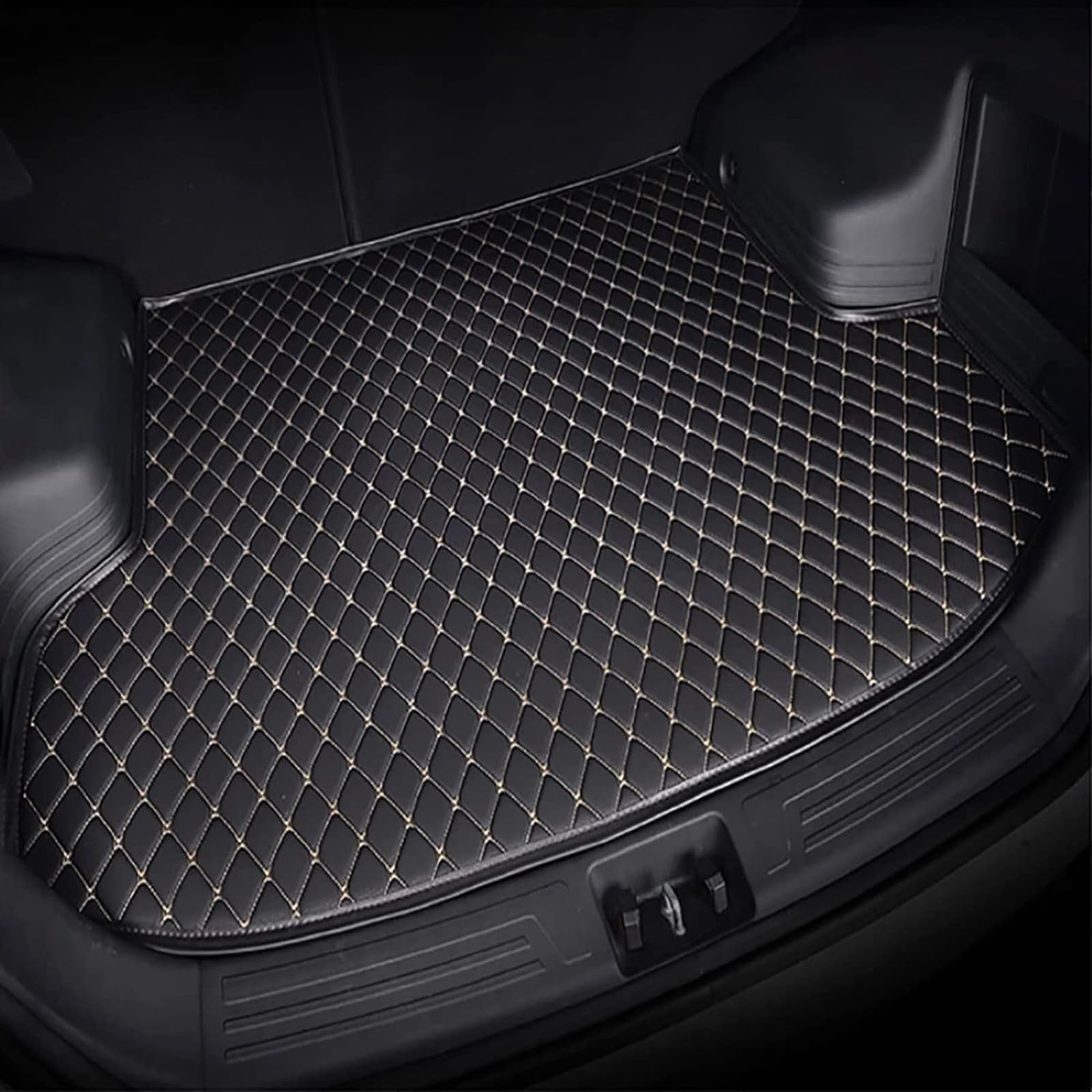 CDQSD Car Boot Liners Mats for Peugeot 308 Hatchback 2007-2015, Leather Rear Trunk Protector Pad Waterproof Anti Scratch Anti Slip Carpet Accessories,B