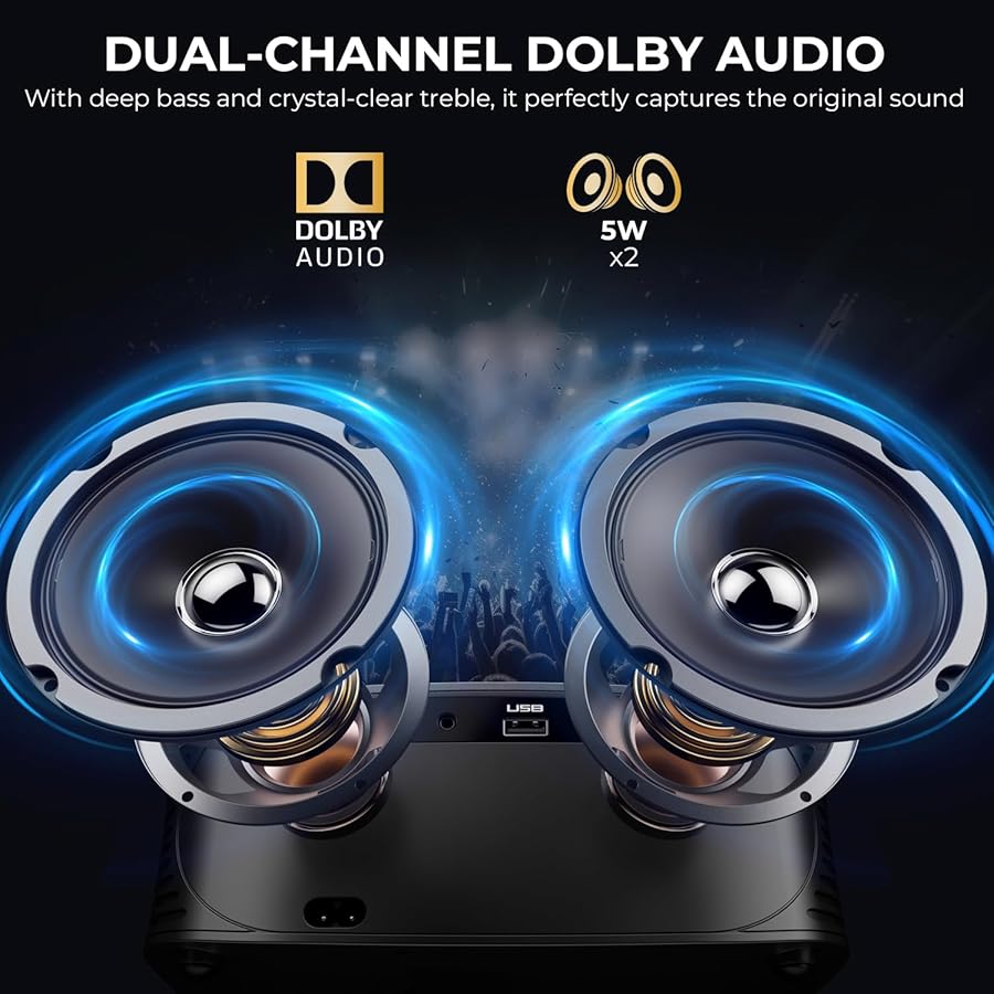 GOODEE 4K Mini Smart Projector with WiFi and Bluetooth - 【Official Licensed Google TV】 Compatible with Netflix/YouTube/Prime Video/Dolby Audio/Auto Focus, Portable Movie Projectors for Outdoor/Indoor - image 5