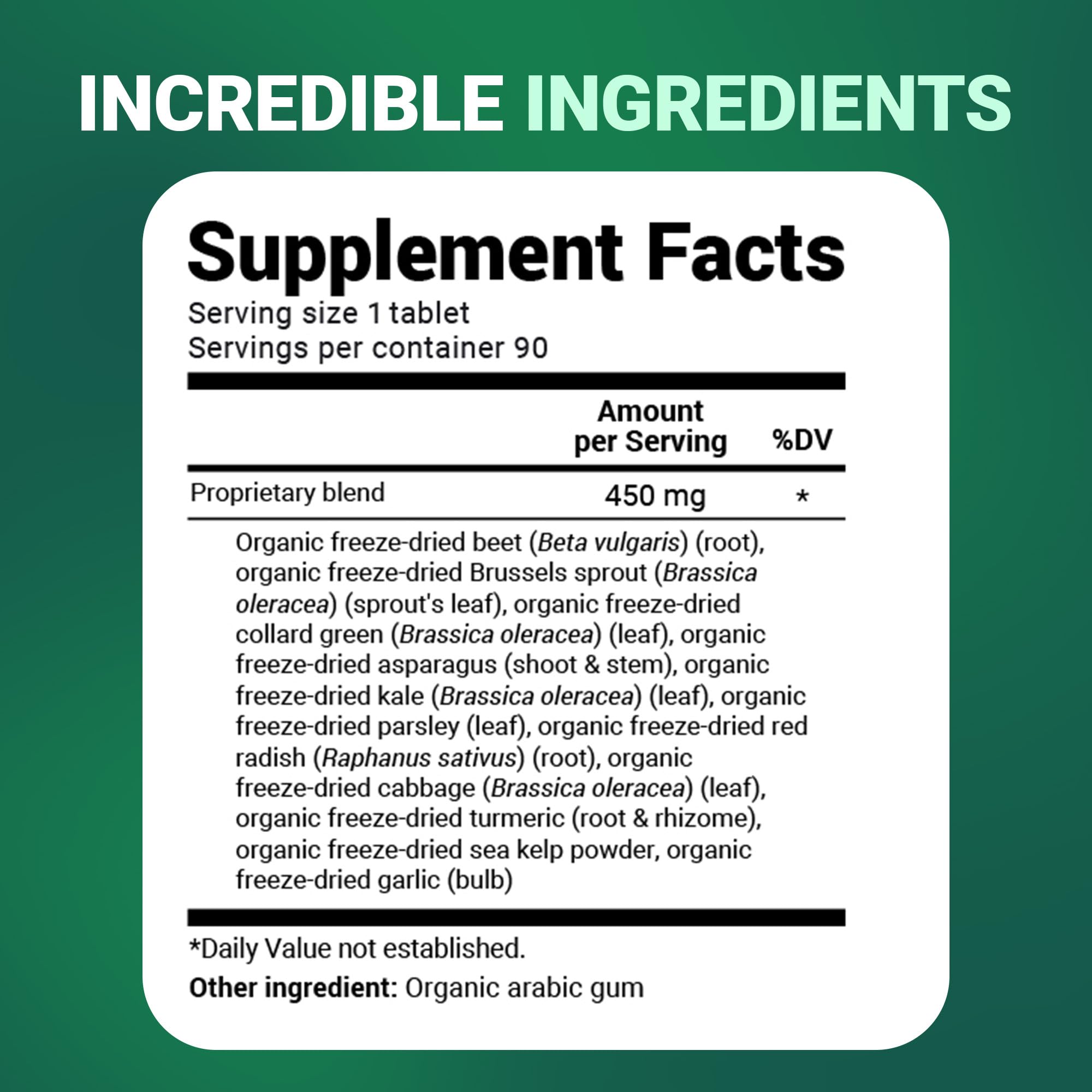 Dr. Berg's Greens Superfood Cruciferous Vegetable Tablets - Vegetable Supplements for Adults w/ 11 Phytonutrient Super Greens - Energy, Immune System & Liver Veggie Tablets - 90 Tablet — Amazon image 7