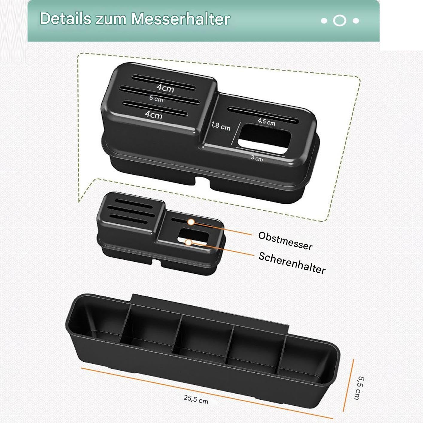 Generisch Gran | 2 estantes con soporte para utensilios, gran estantería de metal – para organizar el fregadero de la casa, apartamento, cubiertos, bandeja,