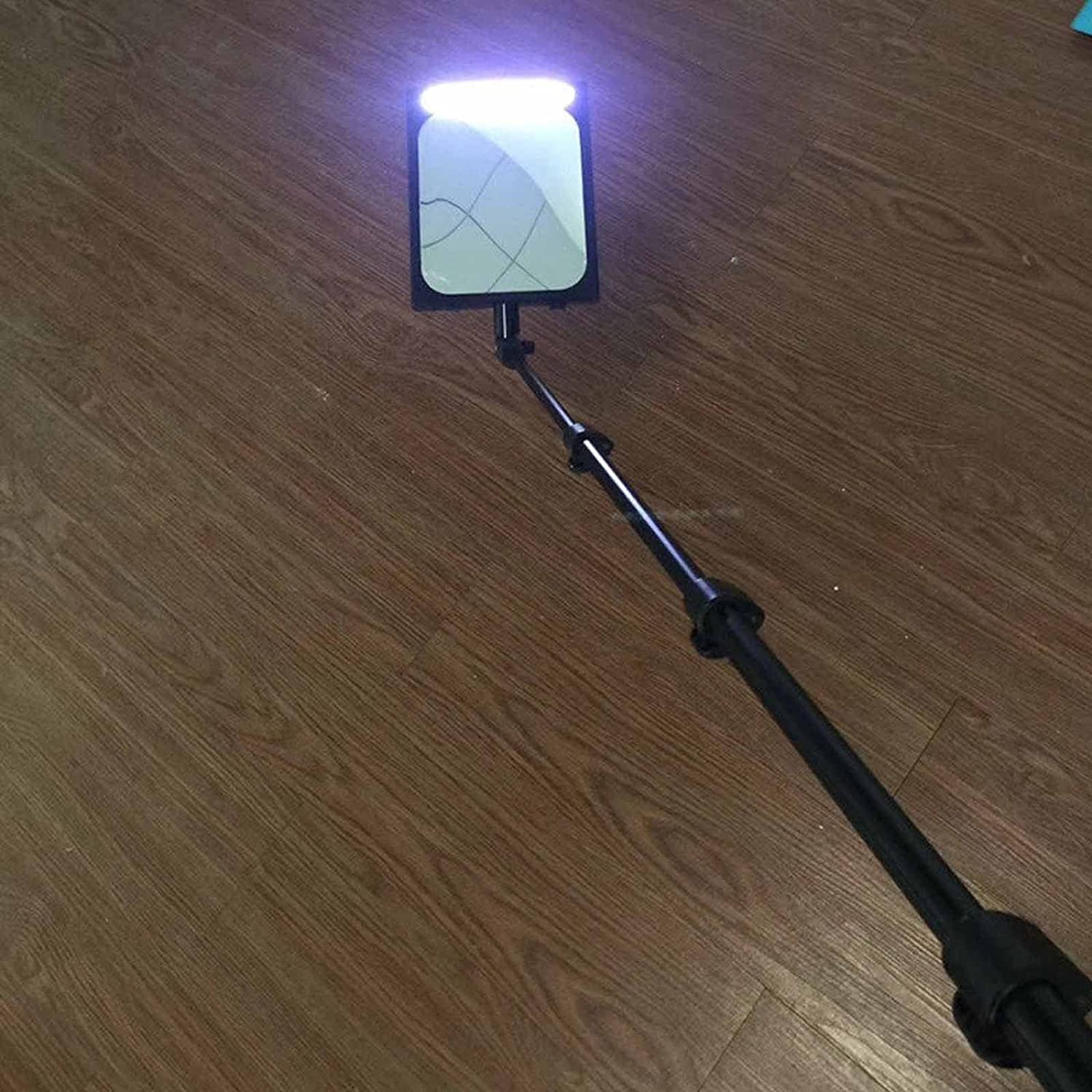 Inspektionsspiegel Für Fahrzeuge, Unterbodeninspektionsspiegel Mit Led-Beleuchtung, Ausziehbarer Inspektionsspiegel-Satz, Für Die Inspektion Von Pkw, LKW Und Baumasc