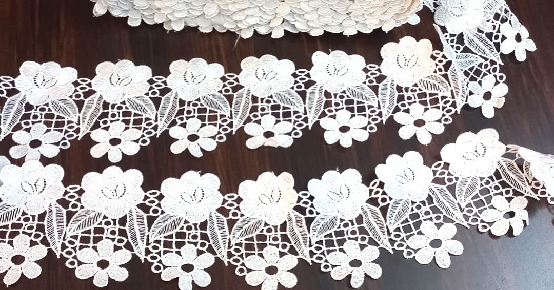 JoJo Creations White GPO Laces for Fabrics (Geor)