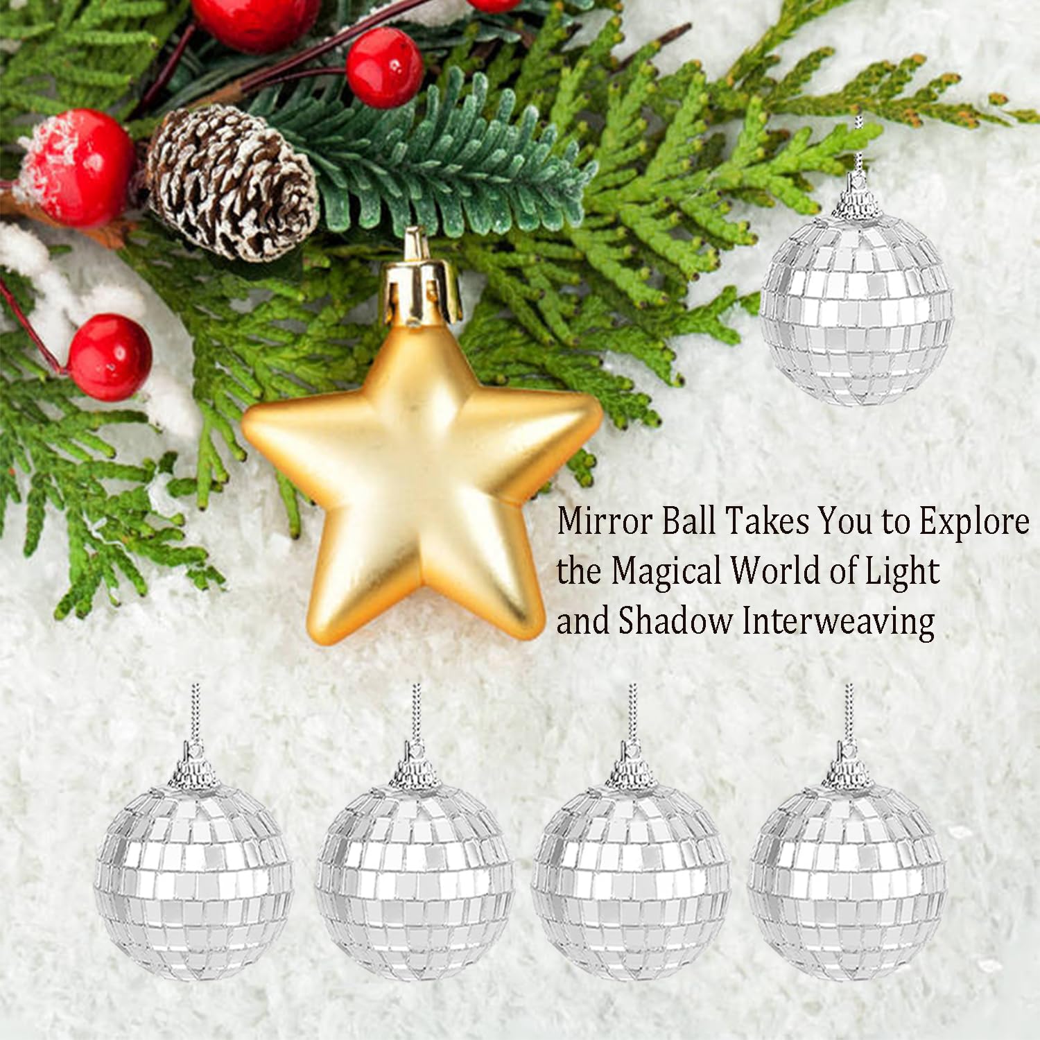 Bolas Arbol De Navidad Plata 24 Mini Bolas De Discoteca Plateadas (4cm) -  Decoración Para Fiestas, Bodas O Navidad Bolas De Navidad Para Decorar, image size:1500x1500