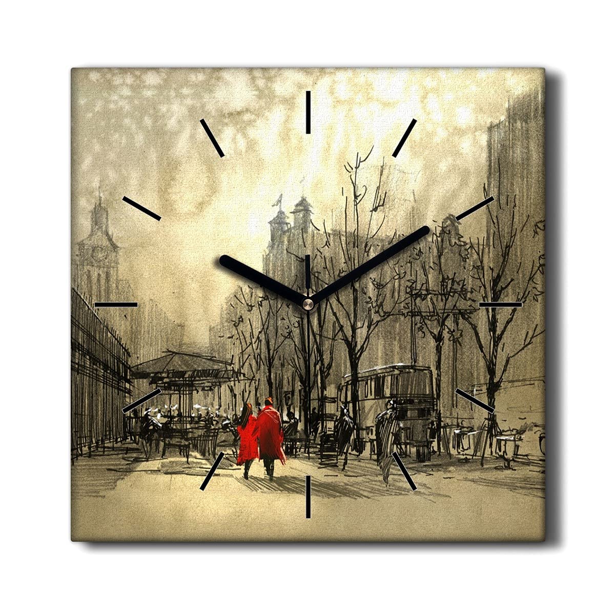 Horloge sur Toile sans tic-tac pour éliminer les bruits du salon