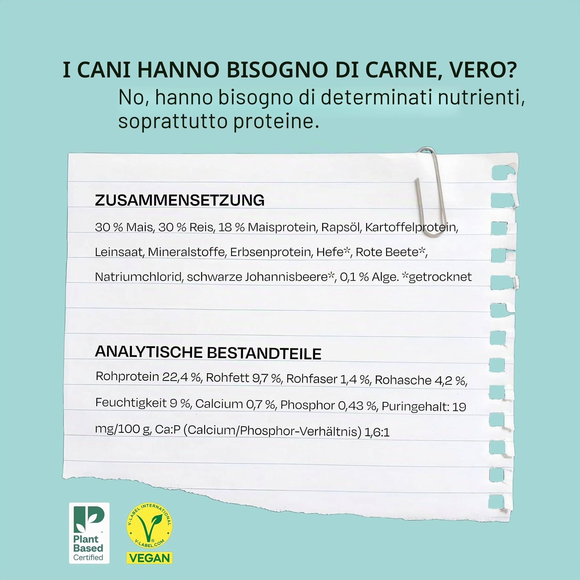 VEGDOG Simply Crunch - Cibo secco ipoallergenico (10 kg), per cani adulti, senza glutine e soia, ben tollerato, a basso contenuto di purina; alimento completo per chi soffre di allergie con proteine