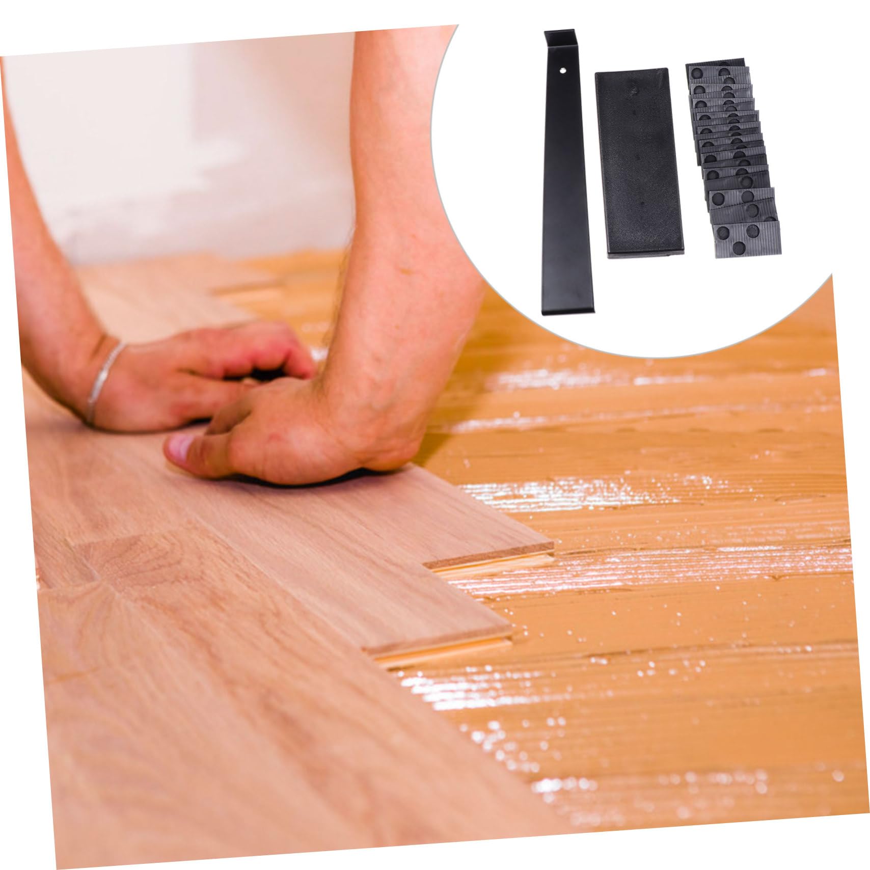 Veemoon 22 Pièces Cales Installation De Plancher Pour Plancher Stratifié Kit Installation De Noir