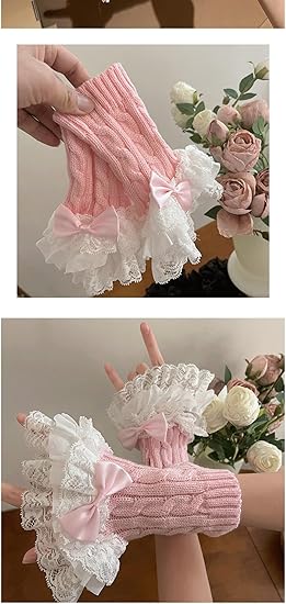 JoyousMall Fingerlose Handschuhe Damen Lang - Y2K Street Style Mit Streifen | Ellenbogen Handschuhe