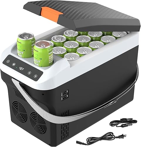 advwin Refrigerador eléctrico de 12 voltios para automóvil de 23 cuartos (22 litros), enfriador de automóvil enchufable con cable de alimentación