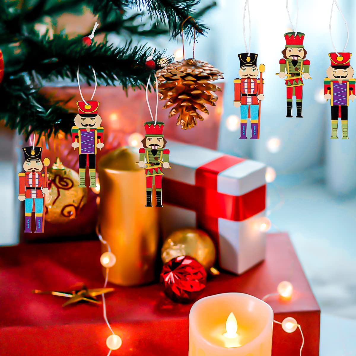 200 Stück Weihnachts Holz-Anhänger - DIY Deko Für Baum & Adventskalender