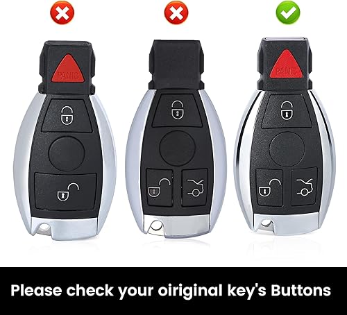 Miniatura 4 de Beefunny 315MHz Smart 3+1 4 botón de reemplazo remoto llavero para Mercedes-Benz Soporte NEC y BGA 2000-2014, 705 Moto (2)
