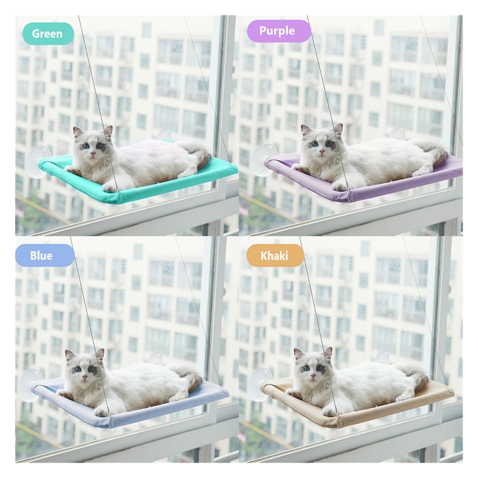 Haustier Katze Hängematte Hängen Bett Lager 20Kg Bequeme Sunny Fenster Sitz Halterung Kätzchen Klettergerüst Zubehör Stabil Komfortabel(Orange)