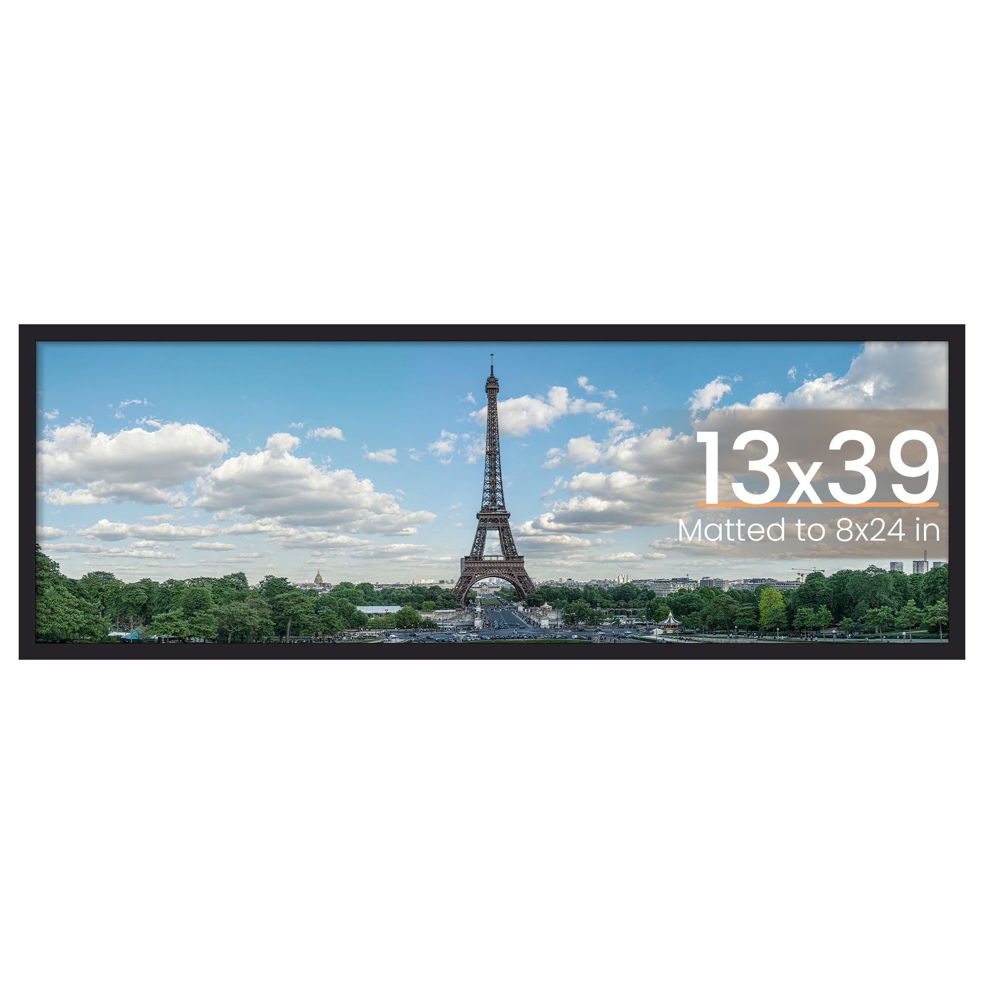 upsimples 13x39 Picture Frame, Wall Decor Poster Frames, Black 1 Pack
