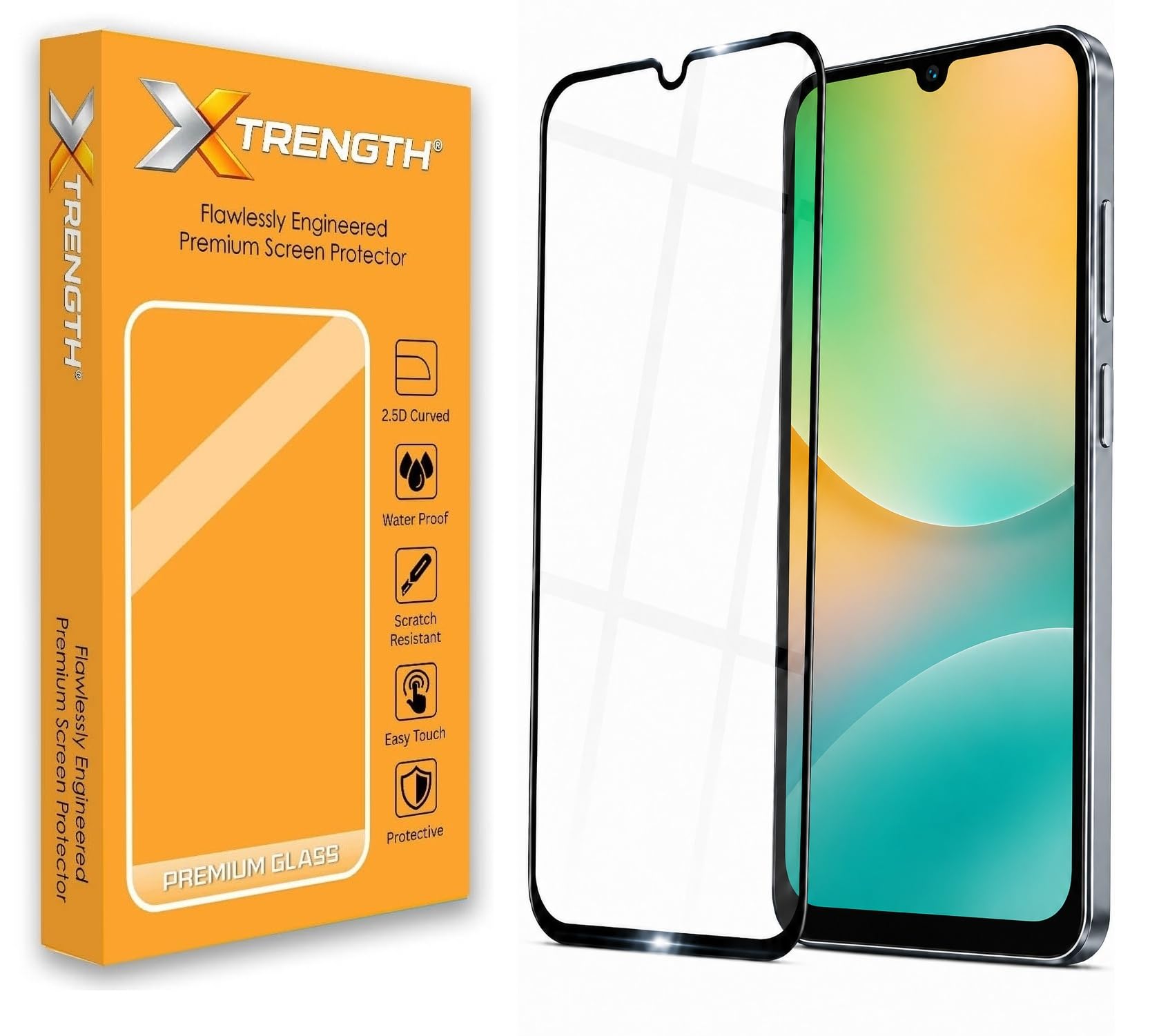 XTRENGTH Tempered Glass for Samsung Galaxy M07, F07, A07, M06, F06, and Galaxy A06 (6.7 Inch) with Installation Kit | 9H Edge to Edge Screen Protector | Anti Scratch