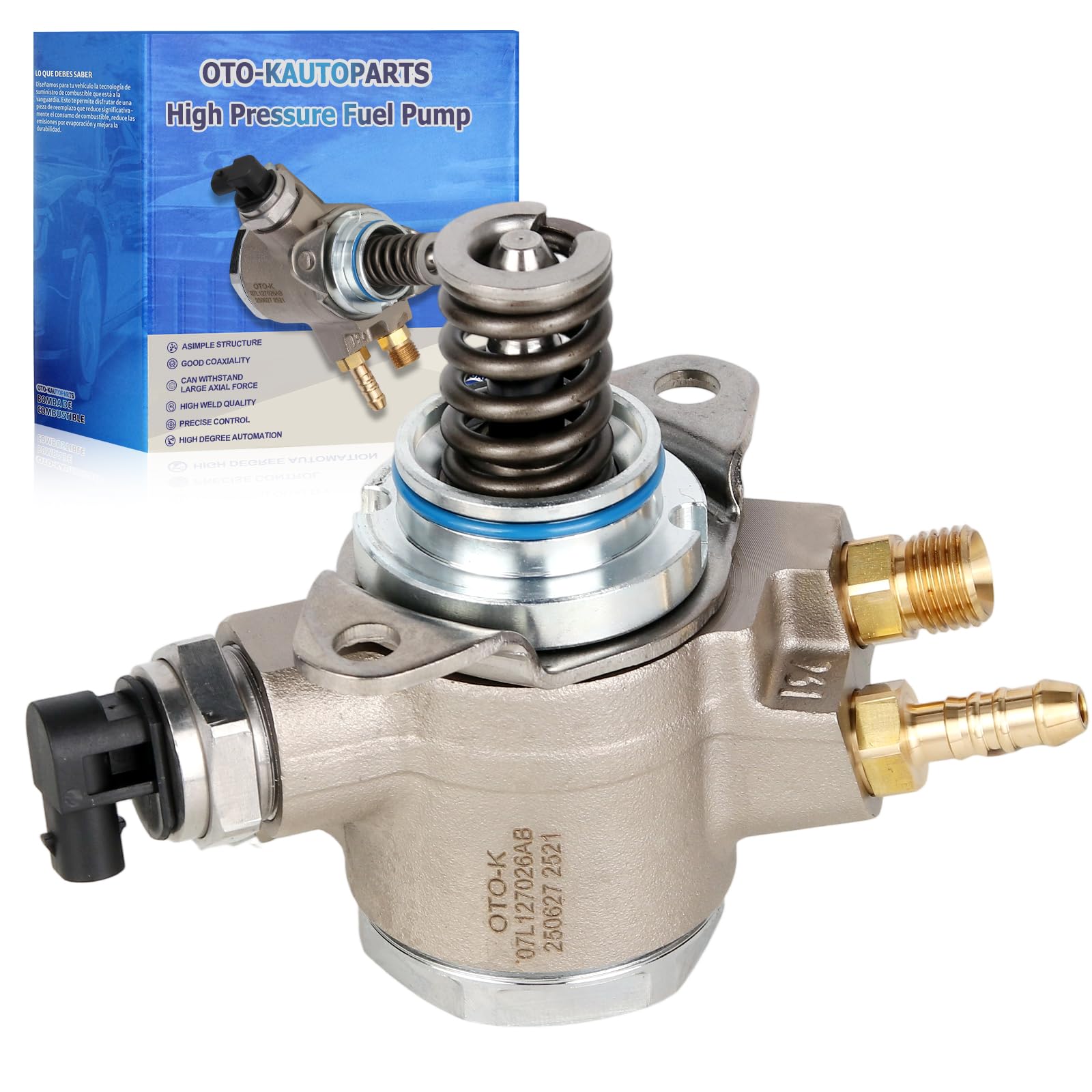 Photo 1 of OTO-K 07L127026Q High Pressure Fuel Pump Compatible with Audi A4 Quattro 2009,Q5 2009-2017,Q7 2011-2015,A5 Quattro,A6,A6 Quattro,A7/A8 Quattro,S4,S5,SQ5 & VW Touareg,OE# 07L127026AB, 07L127026AL