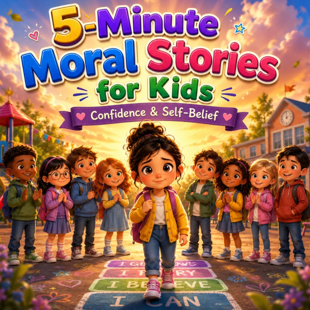 5-Minute Moral Stories for Kids: Confidence & Self-Belief: Confidence Building Stories for Kids About Courage, Anxiety, Growth Mindset, and Self-Esteem