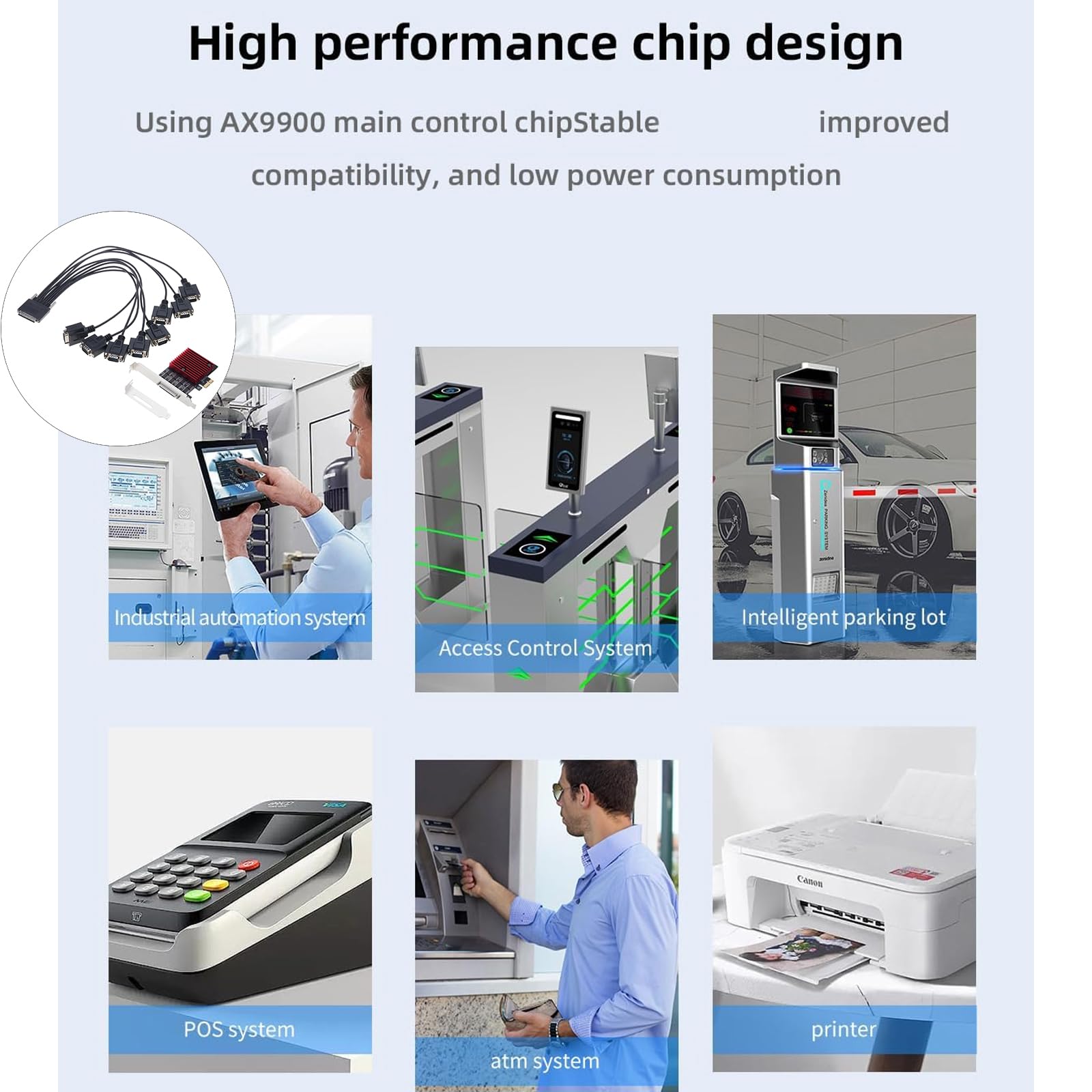 COOLHOOD PCIE a 8 porte RS232 Adattatore di espansione Adattatore di espansione Controller Accessori di espansione del gioco Computer