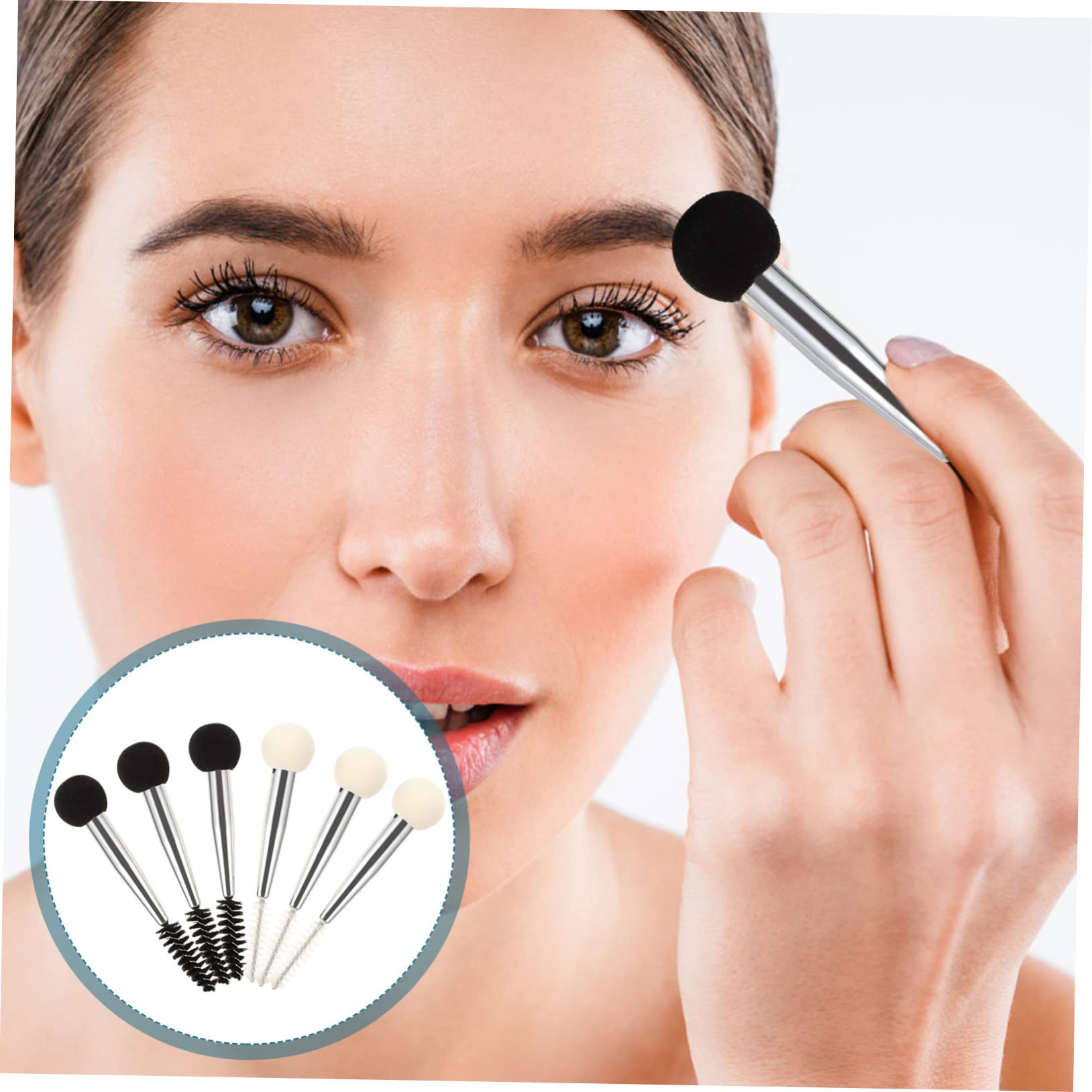minkissy 5 Set Di Strumenti Per Il Trucco Spugne Per Il Trucco E Pennello Per Timbro A Doppia Faccia Per Fondotinta Sopracciglia Ciglia Set Da 6 Pezzi*5