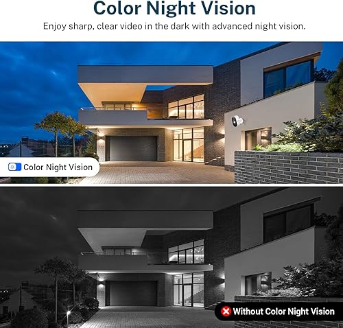 Miniatura 6 de Cámara de seguridad inalámbrica 1080P para exteriores con conversación de 2 vías para seguridad del hogar, visión nocturna con poca luz, detección