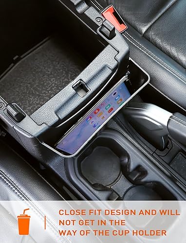 Miniatura 4 de Savadicar Organizador de almacenamiento colgante de consola central para Jeep Wrangler JL JLU 4XE 2018-2025 y Jeep Gladiator JT, bandeja de ABS con
