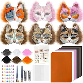 DIY Therian Mask Kit White Cat Masks to Paint Furry Animal Mask Therian ...