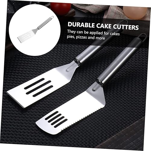 Miniatura 6 de Juego de 3 espátulas de cocina de acero inoxidable, espátula para tortas, espátula, espátula volteadora de carne, albóndigas, utensilios de cocina,