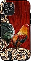 Vista 29 de Flowers Leaf Floral Rooster Wood PC Funda para iPhone 17