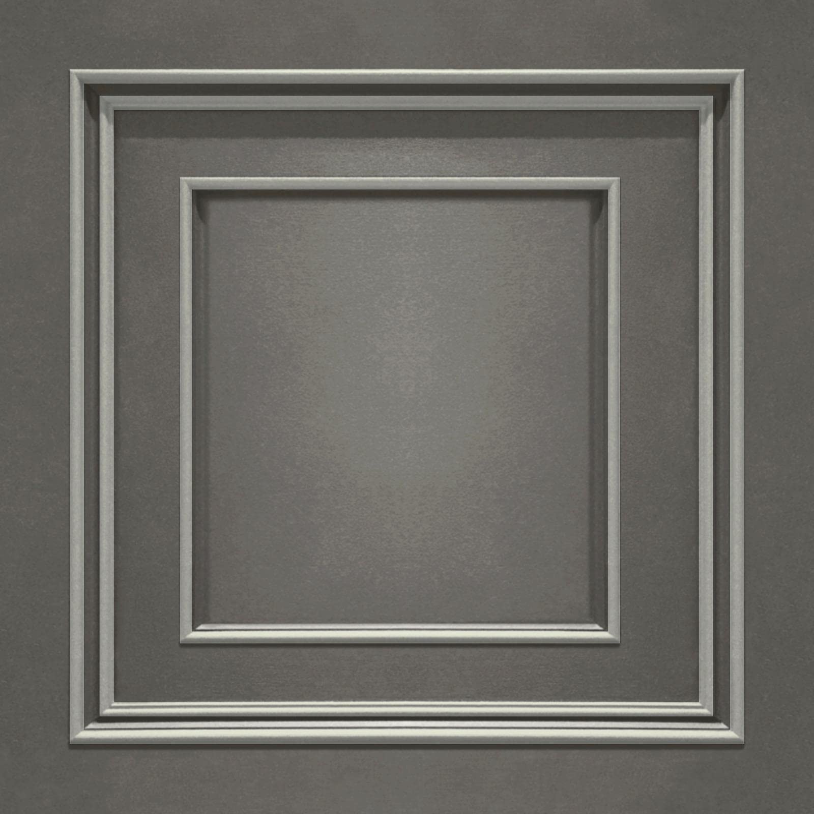 Amara Panel Vinyl Wallpaper Silver/Gunmetal Grey Belgravia 7390