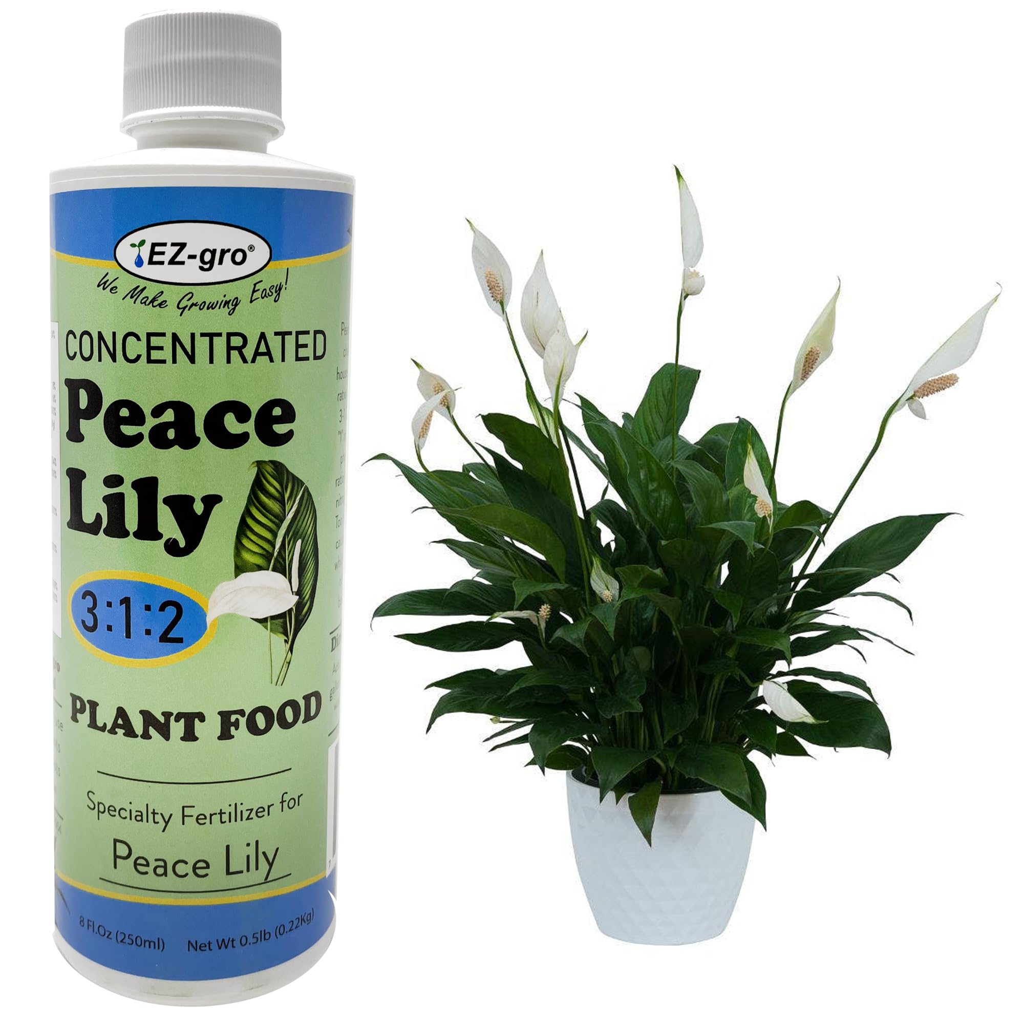 Amazon.com : EZ-GRO Indoor Plant Care Bundle: Peace Lily & Pothos Fertilizer  Set  3 1 2 NPK Fertilizer Concentrated Liquid Plant Food (8 Fl.Oz Each)  for Healthy, Thriving Indoor Plants :