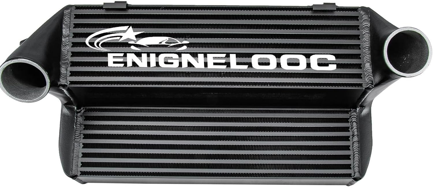 AA5052 Front Mount Aluminum Intercooler Charge Air Cooler Fits for BMW 135i/335i/335xi E82 E90 E91 E92 E93 2008-2011 09 10 Black