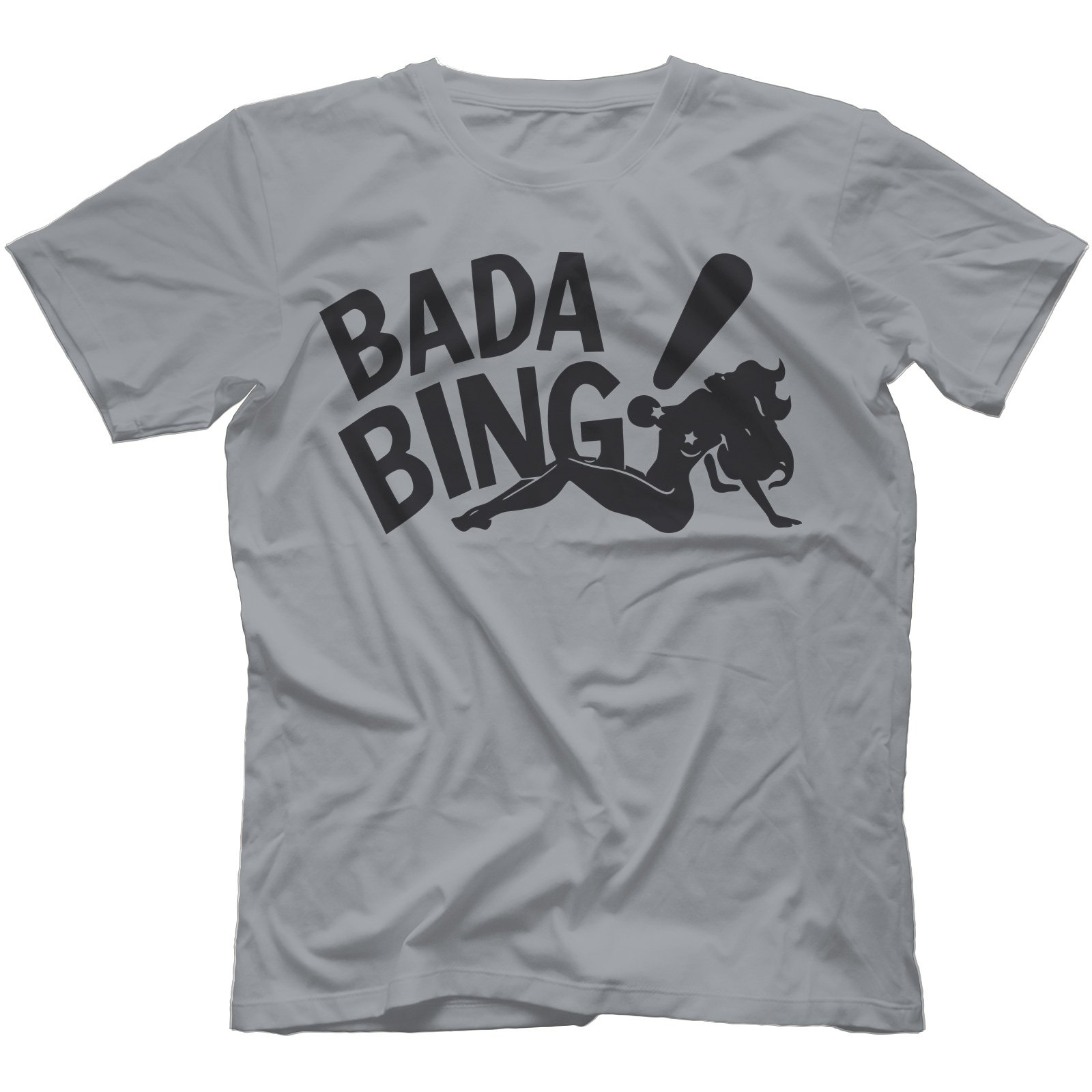 Robot RaveBada Bing Strip Club Sopranos Inspired T-Shirt Grey X-Large