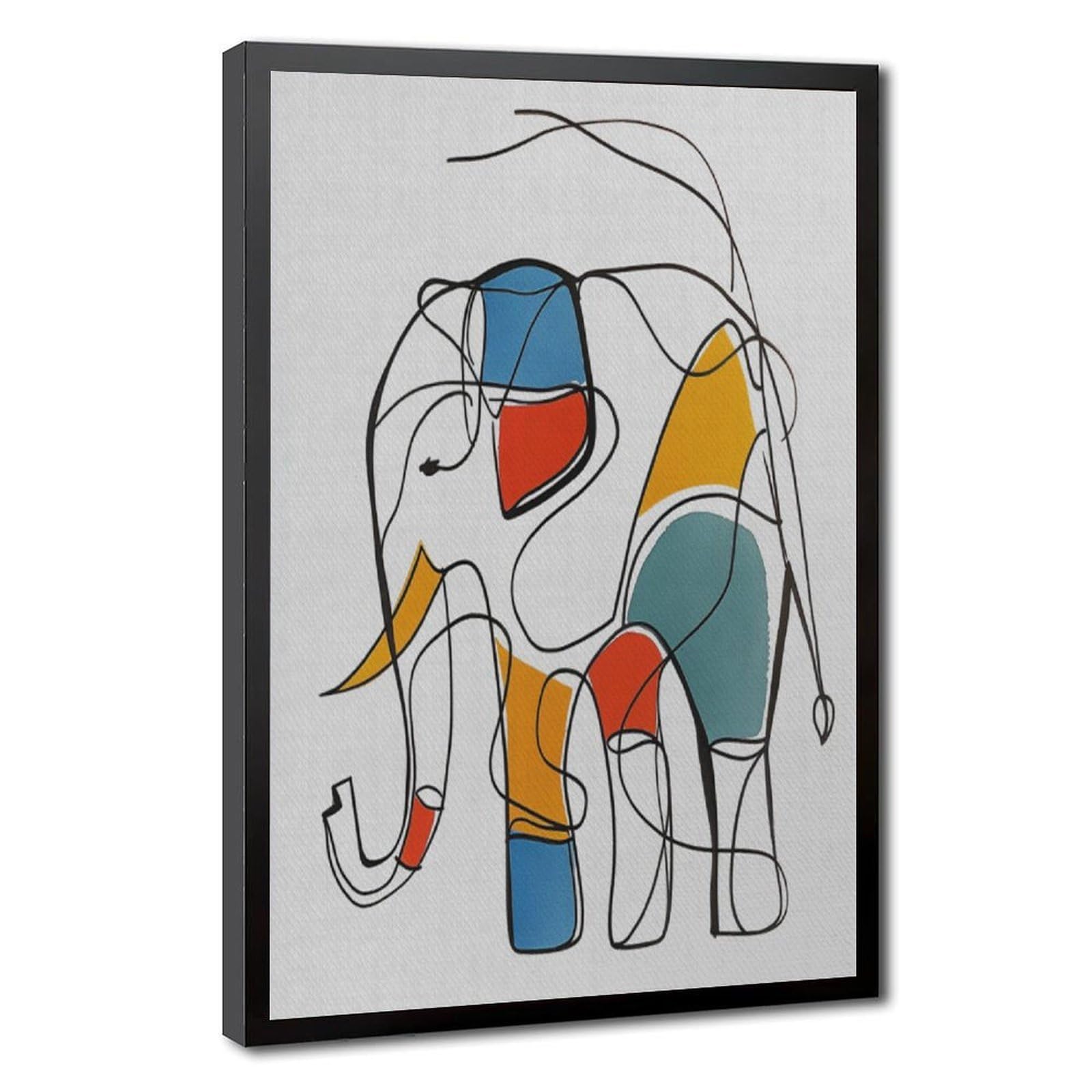Bareronor Abstract Elephant Poster Canvas Poster Bedroom Decor Landscape Office Room Decor Gift 24" L X 36" W