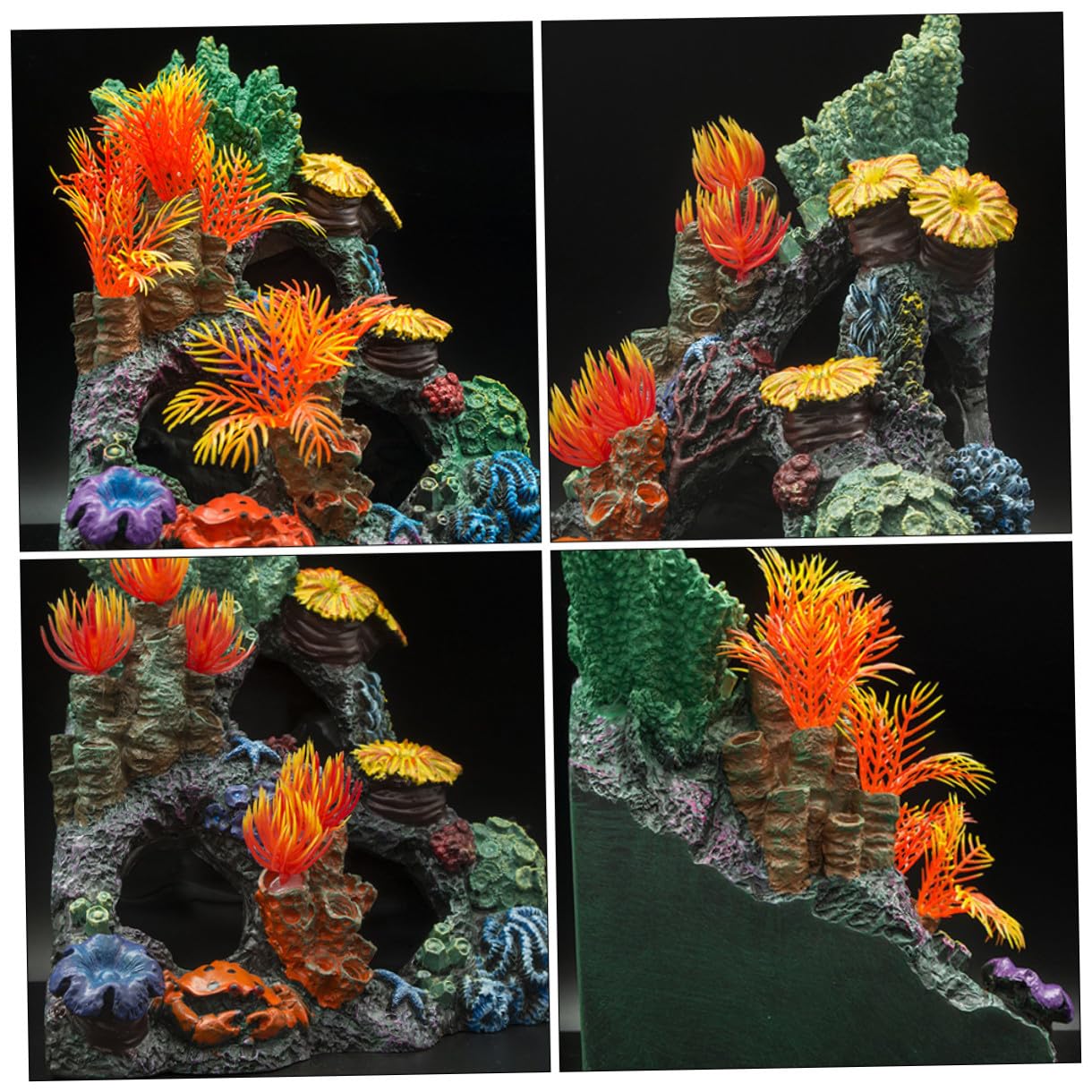 ERINGOGO Décor Corail Résine pour Aquarium Paysage Poisson Abri Décoratif Couleur Aléatoire