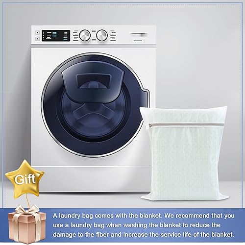 Miniatura 6 de PHF Manta refrescante de punto gofre, tamaño individual, ligera, 60% rayón derivado de bambú y 40% algodón, transpirable, para personas que duermen