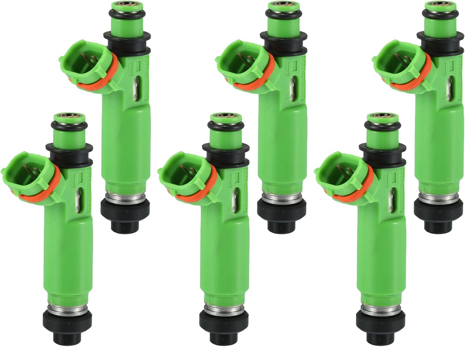 Fuel Injector No.MD332733 Fuel Injection Nozzle for Mitsubishi Montero Sport 1997-2001 LS XLS 3.0L for Mitsubishi Montero 1997 3.5L Green 6 Pcs