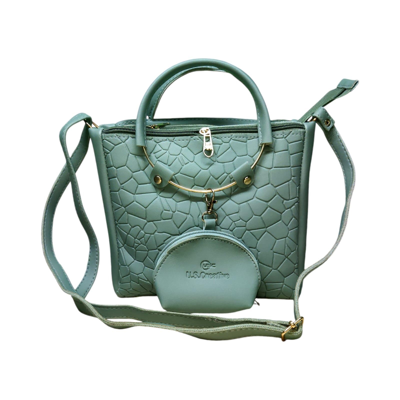 USC U.S.Creative Printed Women's Crossbody Handbag - Ethnic Design with Adjustable Strap, Great for Shopping & Everyday Use