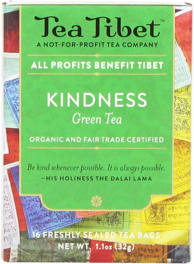 Tea Tibet Tea, Green Kindness, 16 Count