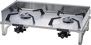 ソト(SOTO) 日本製 ツーバーナー 薄型 ストーブ ステンレス製 レギュレーター搭載 (高火力 風に強い) CB缶 収納バッグ付 グループ キャンプ レギュレーター 2バーナー GRID ST-528