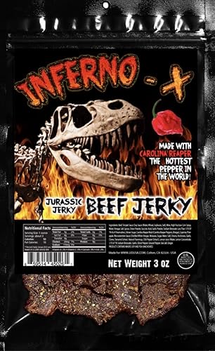 Miniatura 8 de INFERNO X Carolina Reaper - Con la mezcla especial de especias de Jurassic Jerky y la famosa pimienta Carolina Reaper, la pimienta más caliente del