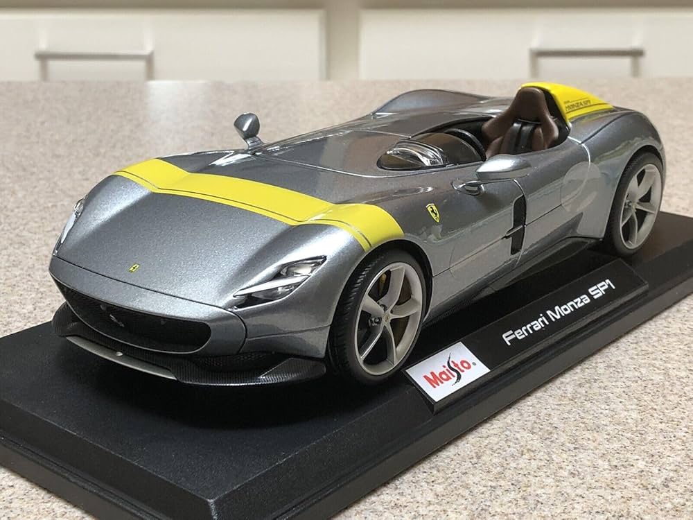 Ferrari Monza SP1 1:18 Scale DIECAST CAR Model - Silver, Special