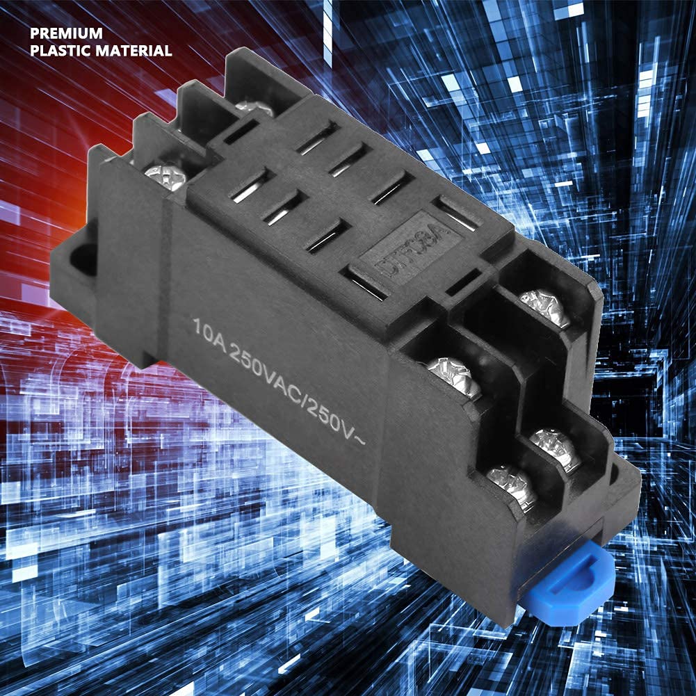 Zócalo de Base de Relé 8 Pines Zócalo de Base de Relé de Potencia para Relé de Tiempo JQX-13F LY2N-J HH62P