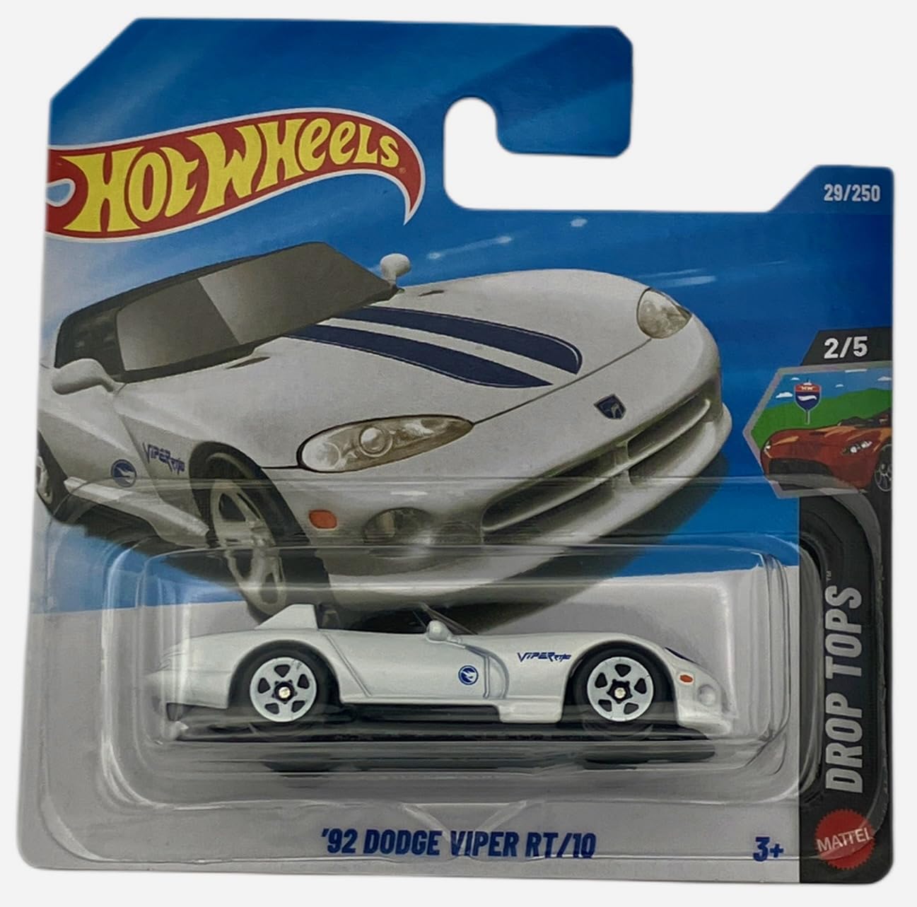 Hot Wheels, '92 Dodge Viper RT/10, JJM01, TH, Treasure Hunt, Drop Tops 2/5, White