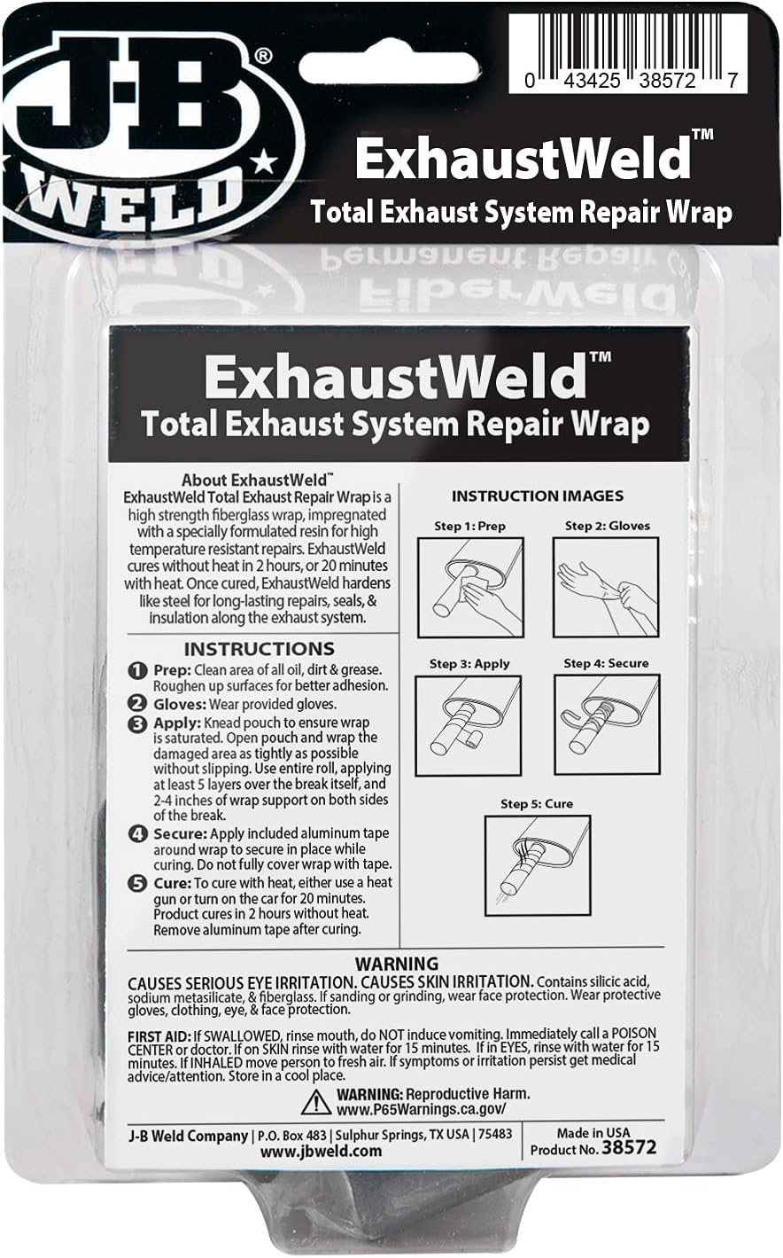 J-B Weld ExhaustWeld 2" x 72" Repair Wrap, White : Automotive